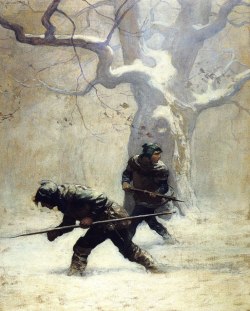 vanfullersublime:   Black Arrow Studied Their Path, N. C. Wyeth 