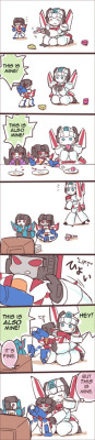 zzztranslate: Starscream and Skyfire. Click here for full view. 