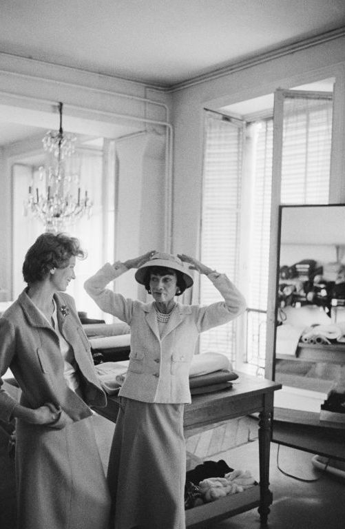 The Nifty Fifties — Suzy Parker and Coco Chanel at the Chanel atelier