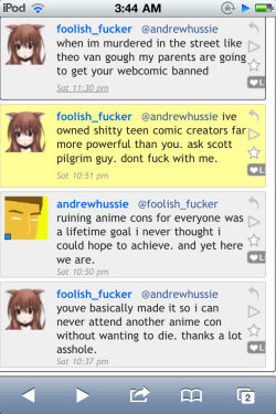 twotonedjester:  kawaiitank:  chotpot:  boxed-hobo:  schim:  tessundere:  askkawaiikanaya:  I am laughing so hard  andrew hussie ilu you fucking bamf  Andrew Hussie is one of my favorite people and anyone who doesn’t like him can kindly get out.  I’m