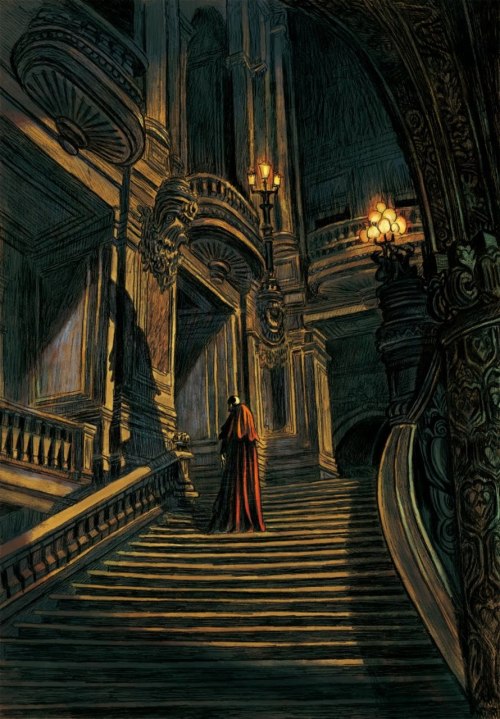 belliole: dasperfume: Phantom of the opera,illustrated by Christopher Gaultier*he seems to like wand