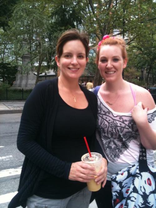 everything30rock:This was today when I met Tina. We both look a mess. (I had just come from dance an