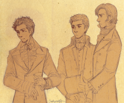 prodigalproblemchild:  sadynax:  Castiel, Dean &amp; Sam Winchester goes Victorian xDDDDD And f*** Dean face fuuuuu   Victorian Sam is really doing it for me. Love it &lt;3 