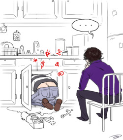 oh my~ morbidinterest: IF YOU&rsquo;RE STILL TAKING SHERLOCK REQUESTS how about sherlock solving the  curious case of john&rsquo;s missing underwear
