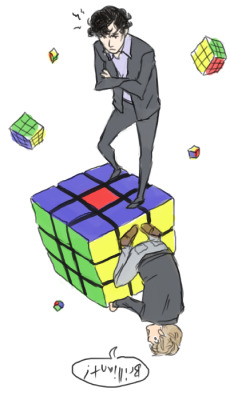 i almost made this a sexy fill but it felt kinda weird to do that with a rubik&rsquo;s cube&hellip; sketchlock: If you&rsquo;re still taking requests&hellip;I would really kill to see what you&rsquo;d  come up with with the prompt: &ldquo;Sherlock, John,