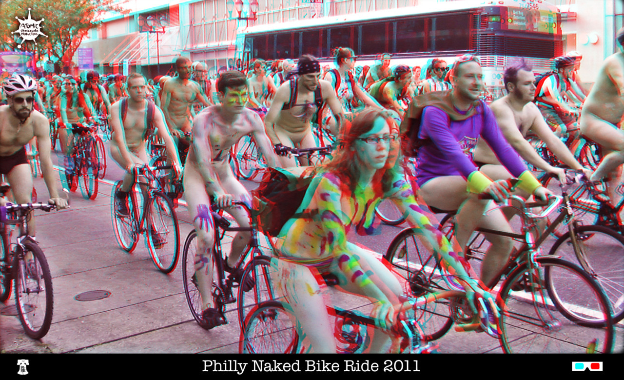 Photos  from the Philly Naked Bike Ride, an annual event promoting cycling  advocacy,