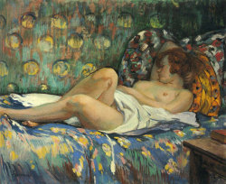 labellefilleart:  Nude in Repose, Henri Lebasque