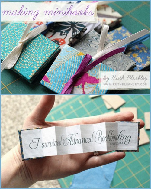 DIY Mini Accordian Books. Tutorial at Poppytalk here. Really simple to make if you have good instruc