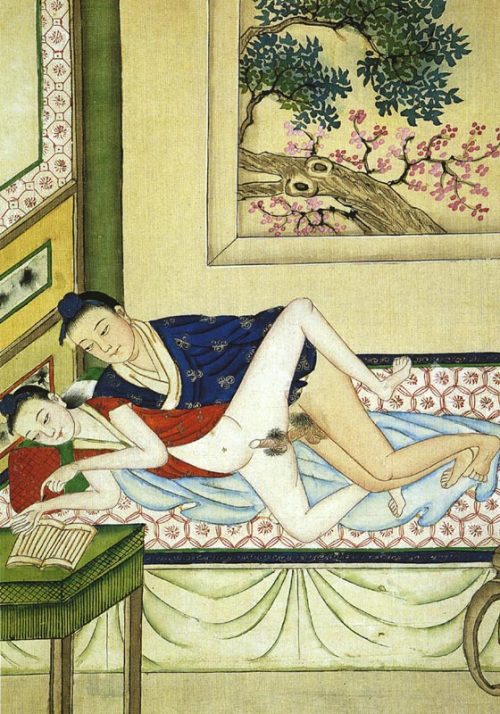 metalonmetalblog:  “Young Actor and Young Scholar” End of the Ch’ing period Silk painting 