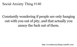 I know, intellectually, that this most likely isn&rsquo;t true for most of the people I know, but it doesn&rsquo;t stop me from worrying about it. When I was a kid I had a couple times where people would come up and start bothering me, because I was a