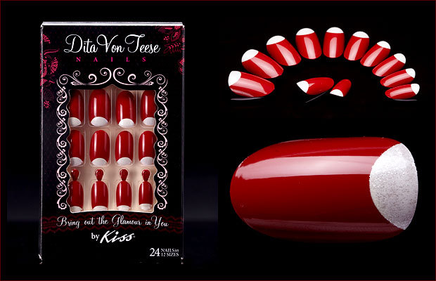 suicideblonde:  Dita Von Teese Nail Set by Kiss - $9.99 Bring out the glamour in