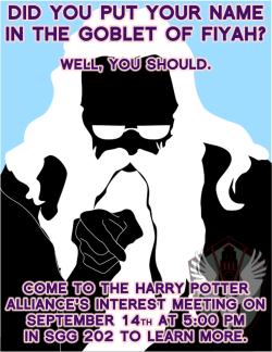 orderoftheaethonon:  Dumbledore means business. If you’re in the Río Piedras campus of the University of Puerto Rico and are curious about us, stop on by! 