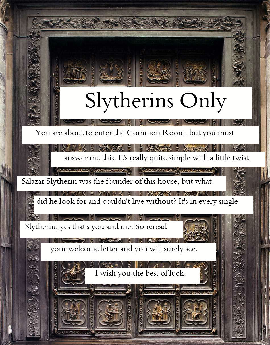 Welcome to the House of Slytherin: Salazar's