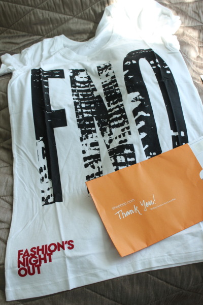 Got my #FNO t-shirt it the mail from Shopbop.com!