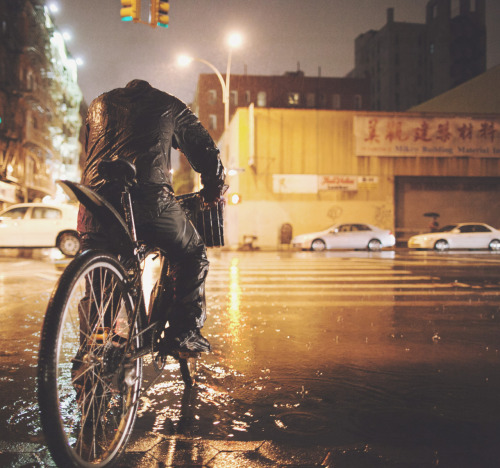 We salute you deliveryman: hero of the rainstorm, warrior of the night. 