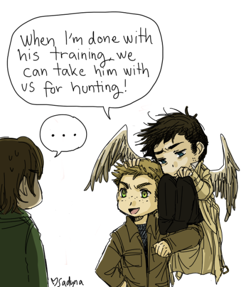 sunnymix:sadynax:How To Train Your Dragon Angel.RANDOM again XD But look at Cas’ hand. In Dean’s hai