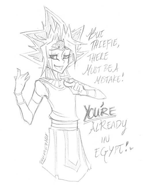 askpharaoh:  Silly, silly Thief King.  {{ In which Atem trolls a thief. }} 