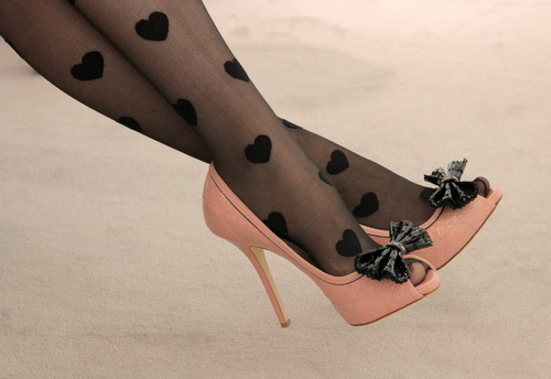 Valentine hearts heels shoes