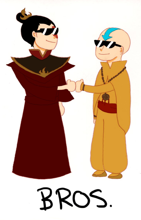 flamingzebra:Zuko and Aang are Bros by ~Cookie-KweenThis is beautiful rofl.