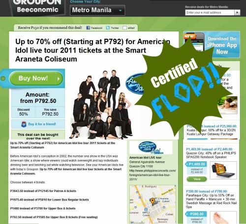 American Idol TOUR - Certified FLOP!!! tickets now 70% OFF!! hahahahaha EMBARASSING!!