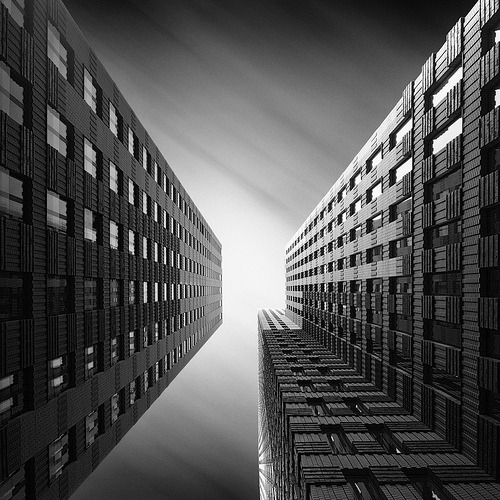 black-and-white:  Tunnel Vision (by Joel Tjintjelaar) 