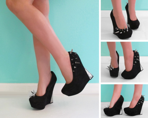 DIY - Asymmetrical Spiked Wedges