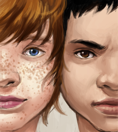 emvie:Took a break from homework and drew my two favorite kickass 10-year olds Colin and Damian.