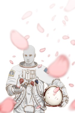 Sakura Spaceman by raccoonnook