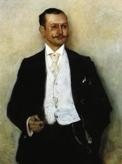peira:  Lovis Corinth:  Portrait of Karl Strathmann (1895) 