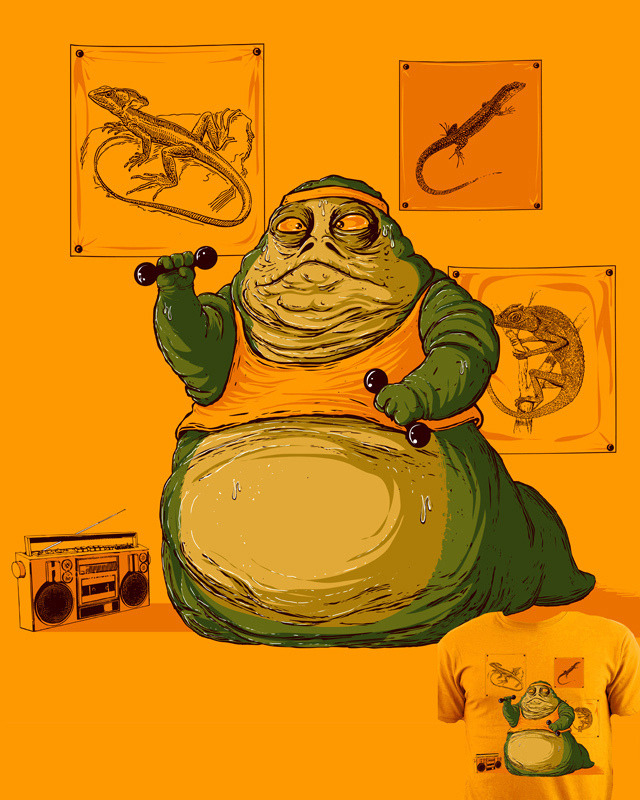 Jabba the Hut, with help from his motivational posters, is “determined” to get in shape! Vincent Bocognani’s new shirt design is up for vote now at Threadless.
Related Rampages: Work of the Genius | Ice Planet (More)
Determination by Vincent...