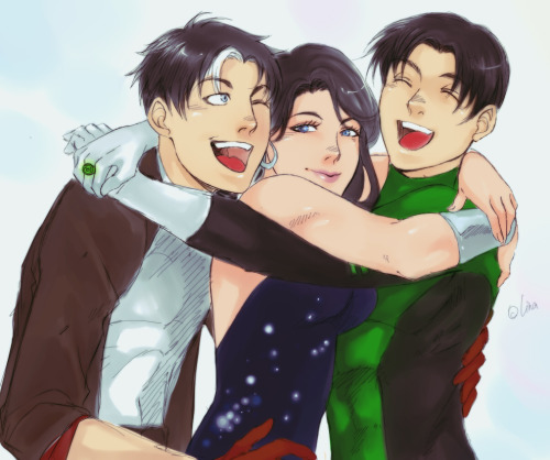 discowing: The Challengers by ~LinART on deviantART Donny Troy. Jason Todd. Kyle Rayner. Threesom