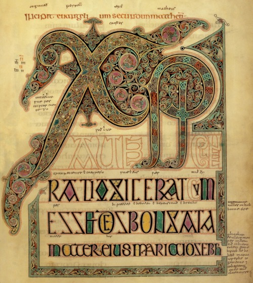 jdarty:fuckyeahvikingsandcelts:Celtic art in the Book of Lindisfarne, produced in England sometime b