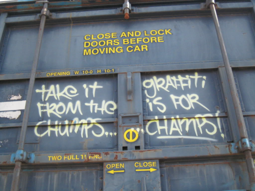 Take it from the chumps&hellip;Graffiti is for CHAMPS!