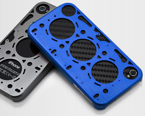 mnky: Rally Blue Brushed Aluminum Gasket iPhone 4 Case | GeekAlerts