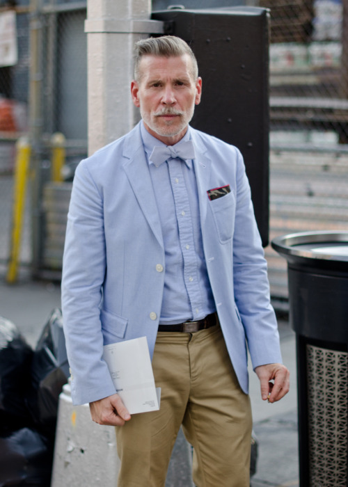 meninthistown: Nickelson Wooster, outside Milk Studios. oh.  hi there sir.