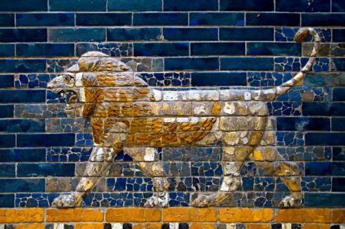 art-through-the-ages: Detail of Lion, Ishtar Gate, Babylon, Iraq, ca. 575 B.C. represents Ishta