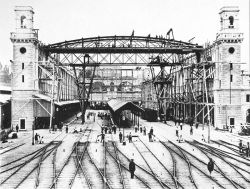 archimaps:  The  Main Station under construction in 1870, Zürich 