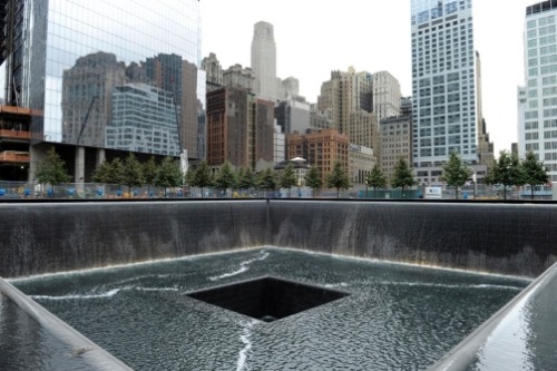 cheatsheet:  The memorial grounds will open to family members of the dead on Sept. 11, 2011; everyone else will gain entry the next day. What they’ll find are two square waterfalls, marking the footprints where the World Trade Center towers stood, each