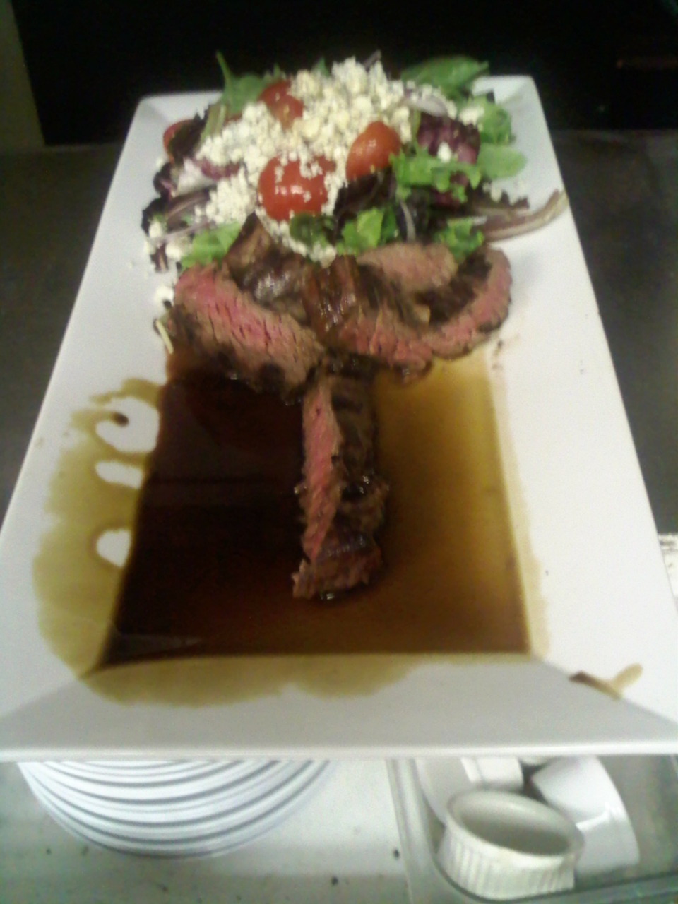 kittystew:
“ This is a blurry cell phone picture of my first phallic plating at my new job!
Bavette steak salad with demi glace “full facial” splooge.
Friends and co-workers beware, if I am making your food it WILL be embarrassing.
”
this is my...