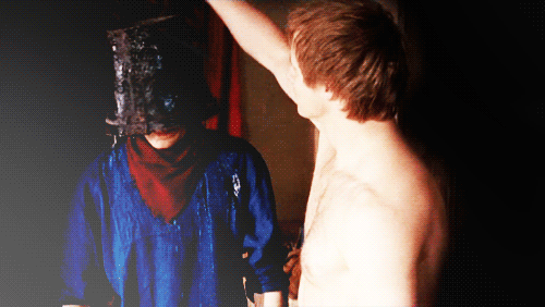 suqua:ariescantus:shhonlycassienow:here, Rachel. ♥♥Arthur teaches Merlin how to use a bucket.why is 