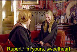 harrynickels:  Jessie Cave’s screen tests with Rupert Grint :D (I apologize for misspelling her name in the gifs. It was too late when I checked :() 