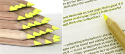 wildandpeaceful:  Eco Highlighter Pencil