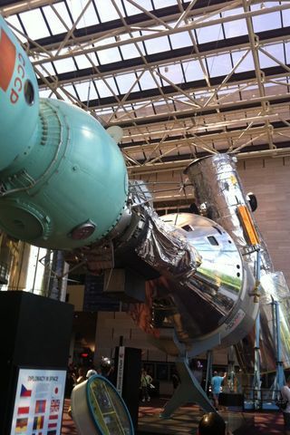 At Smithsonian National Air & Space Museum: “Checking out the coolest place ever. ”