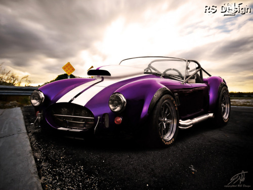 everyone does blue and white. dont be everyone. automotiveheart:  deep purple AC Cobra if I ever own