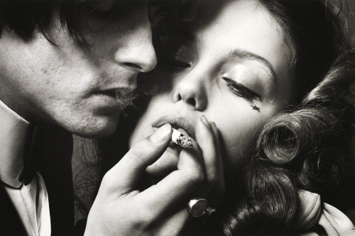 maliciousglamour:  Donna + Guy Smoking, Paris, 1967Photographer: Bob Richardson