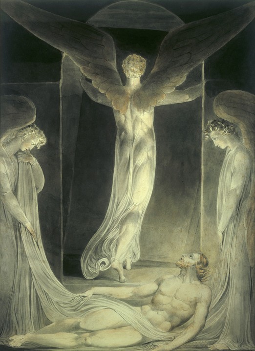 veareflejos:  poboh:  Angels Rolling Away the Stone from the Sepulchre - William
