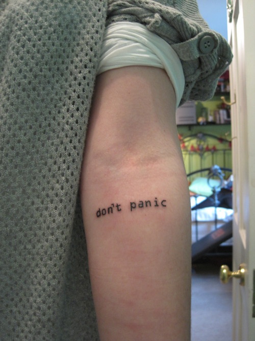 Dont Panic by Joseph Khan TattooNOW