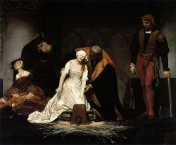 sandyb77:  koldovstvo:jesusvomit: The Execution of Lady Jane Grey (1833, National Gallery, London) | Paul Delaroche 