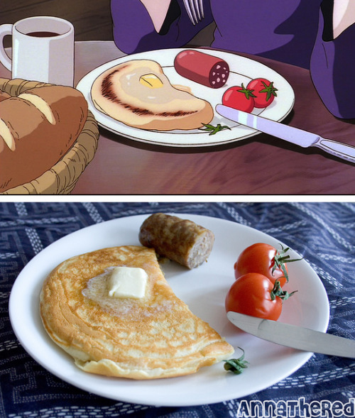 sweetappletea:  Foods that appeared in Ghibli movies, recreated in real life.  Studio Ghibli movies always make me hungry, their food just looks so appealing!!!