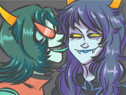 yazzdonut:  Anonymous asked you: Could you draw Mindfang with her hot blind gurl? mmm i ship this. 